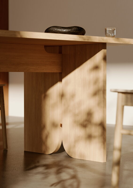 Woud Kimono dining table, 90 x 240 cm, white lacquered oak, view 13