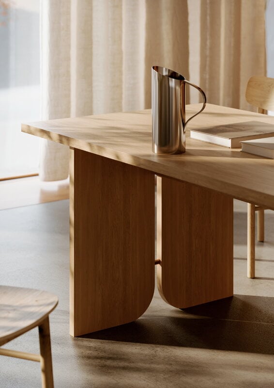 Woud Kimono dining table, 90 x 240 cm, white lacquered oak, view 9