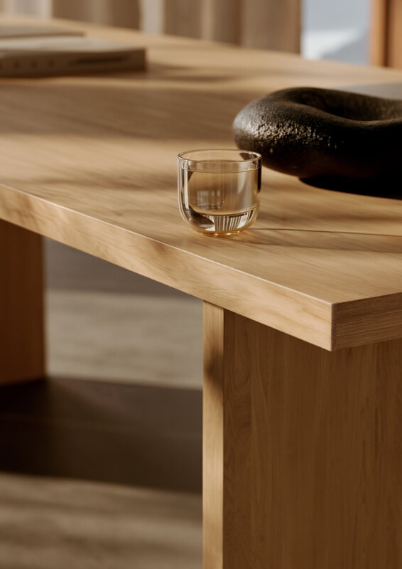 Woud Kimono dining table, 90 x 240 cm, white lacquered oak, view 14