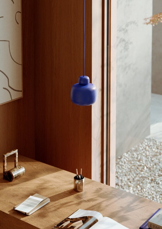 Woud Stone pendant, small, cobalt blue, decoration image
