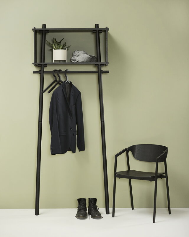 Woud Illusion perchero, juego de 3, negro, imagen de decoración