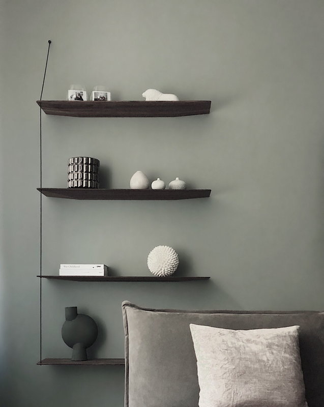 Woud Stedge add-on shelf 60 cm, smoked oak | Finnish Design Shop