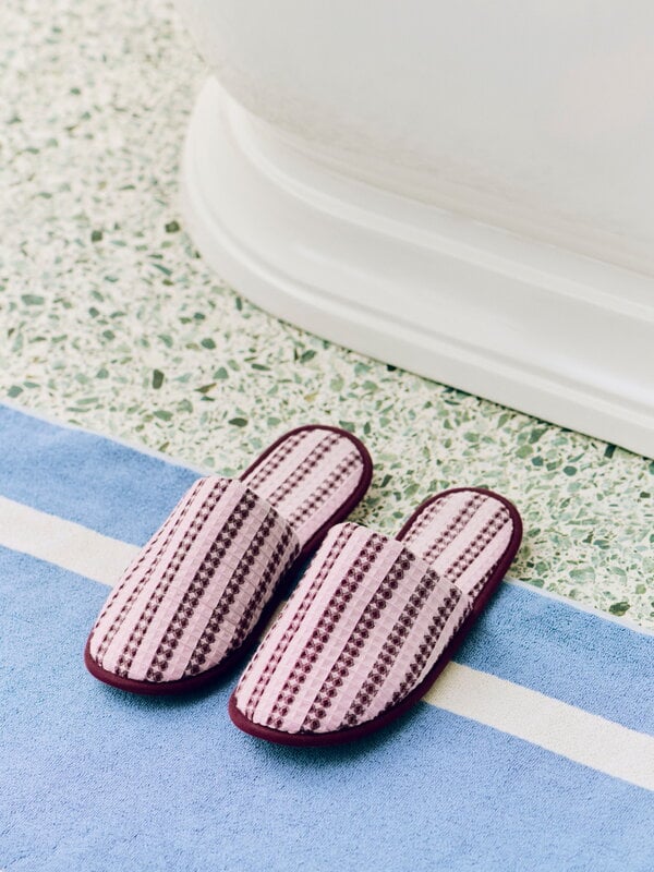 HAY Waffle slippers, one size, stripe cool pink, view 4