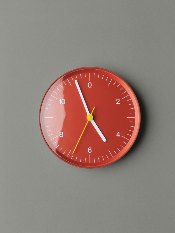HAY Wall Clock Recycled, red | Finnish Design Shop