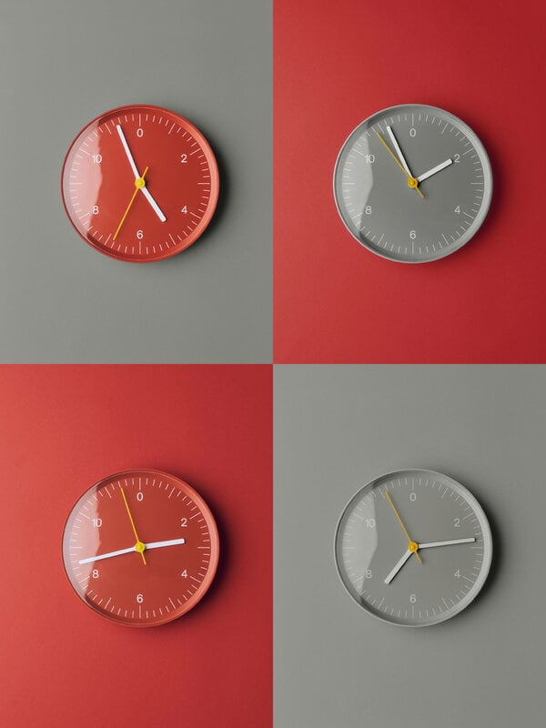 HAY Wall Clock Recycled, red | Finnish Design Shop