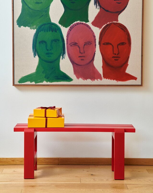HAY Weekday bench, 111 x 23 cm, wine red, decoration image