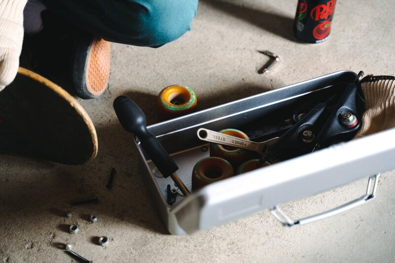 Toyo Steel Y-350 Camber Top toolbox, silver, decoration image
