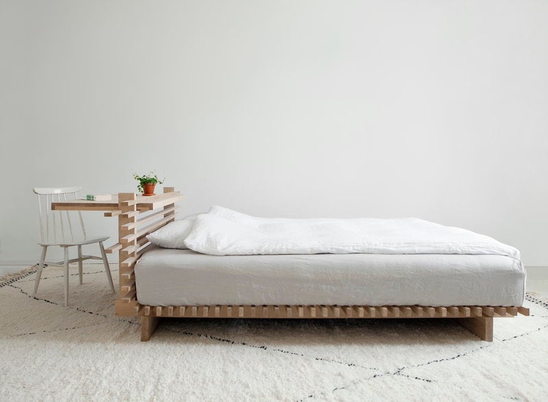 Collaboratorio Cubile 160 Bed Oak, Victorian Style Bed Frame Singapore