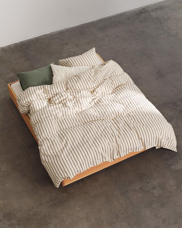 Französische Qualität Bettbezug Alice Aus Bambus-Baumwolle – 240x220 Cm, Braun Mit Weißen Punkten, Wendbar, Französische Herstellung
