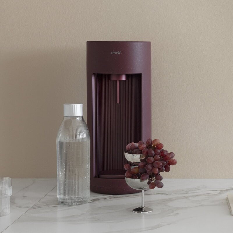 Mysoda Glassy sparkling water maker for glass bottles, beetroot, decoration image