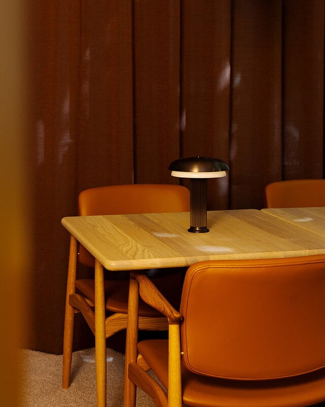 LYFA Noote portable lamp, bronze, decoration image