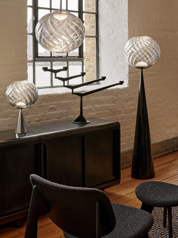 Tom Dixon Whirl Cone Fat table lamp, silver, decoration image