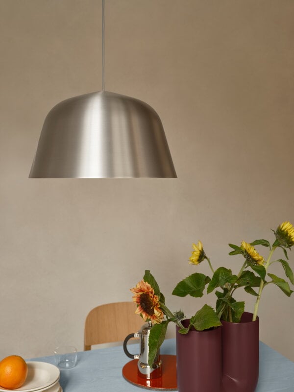 Muuto Ambit pendant, 25 cm, brushed aluminium, decoration image