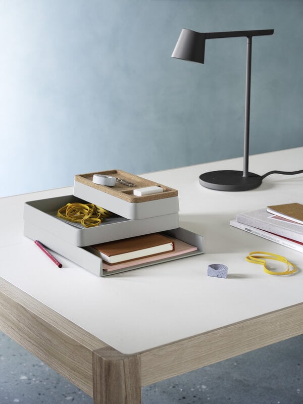 Muuto Arrange Desk Tray, 32 x 25 cm, grey, decoration image