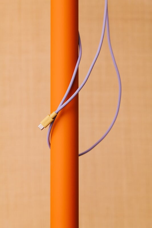 Avolt Cable 1 USB-C charging cable, 2 m, lavender glow, Avolt x Bauhaus-Archiv, decoration image