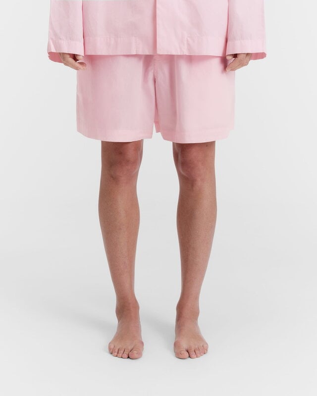 Tekla Poplin pyjamashortsit, soft pink, sisustuskuva