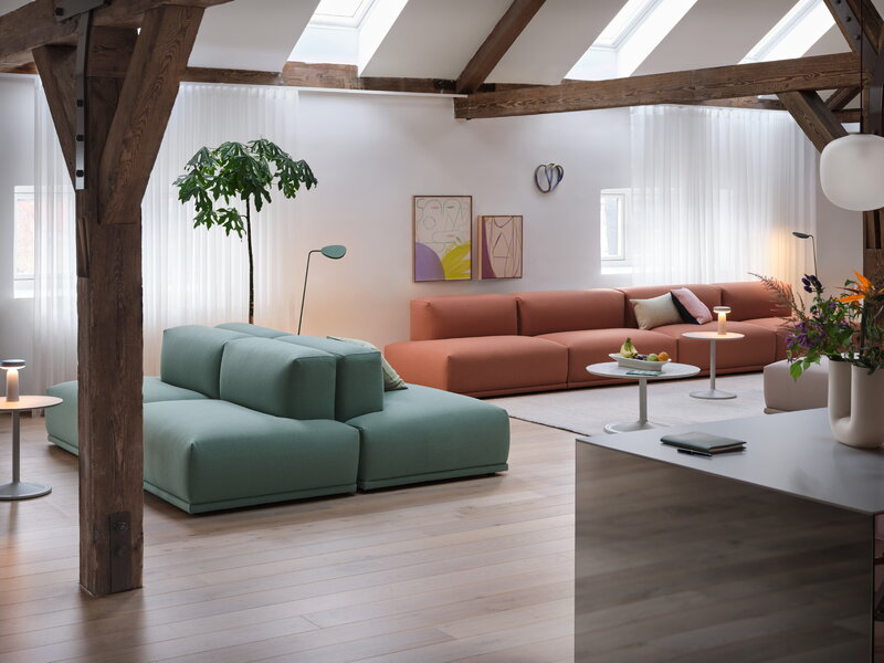 Muuto Soft coffee table, 75 cm, grey - solid oak, view 6