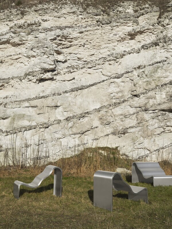 Muuto Banc Dream view, 100 cm, acier brossé, image décorative