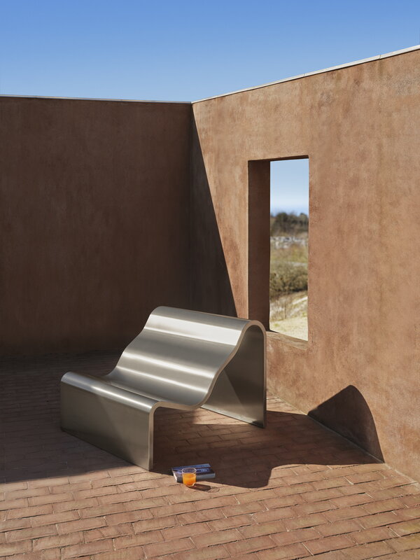 Muuto Banc Dream view, 100 cm, acier brossé, image décorative