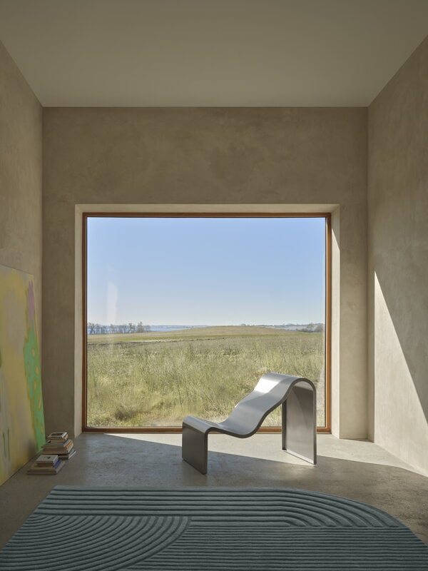 Muuto Dream view bench, 60 cm, brushed steel, decoration image