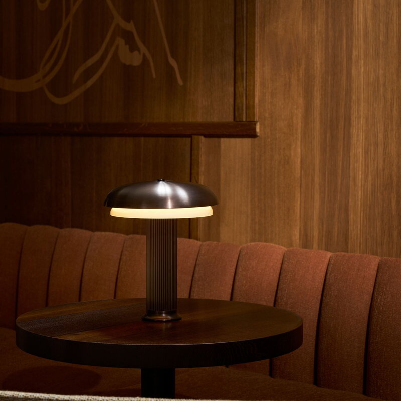 LYFA Noote portable lamp, bronze, decoration image