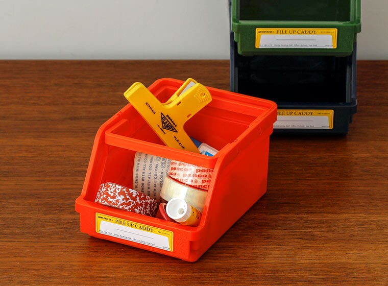 Penco Pile-up caddy, orange, view 2