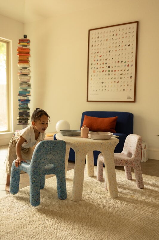 ecoBirdy Rainbow tavolo/sedia set, cielo - fragola - vaniglia, vista 7