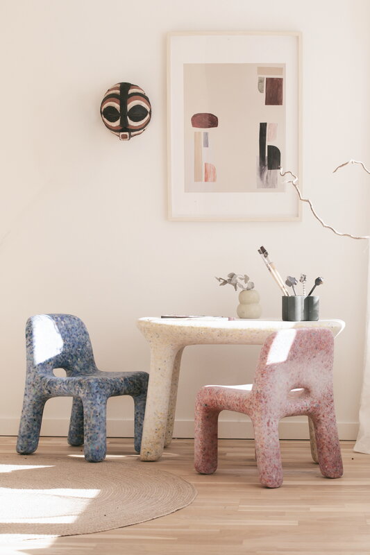 ecoBirdy Rainbow tavolo/sedia set, cielo - fragola - vaniglia, vista 15