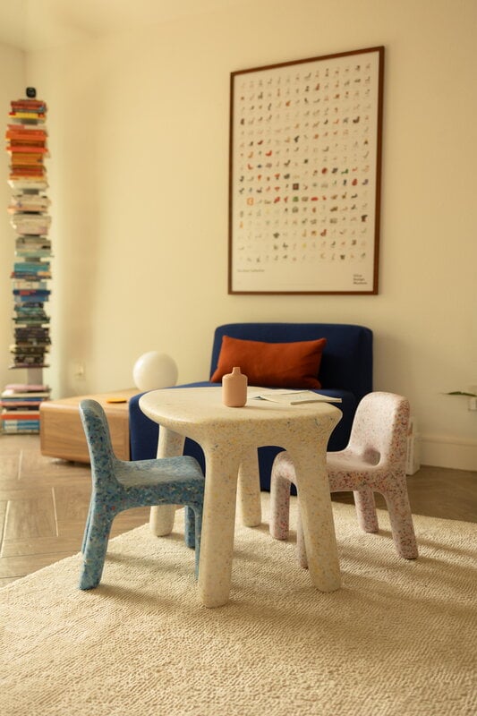ecoBirdy Rainbow tavolo/sedia set, cielo - fragola - vaniglia, vista 13