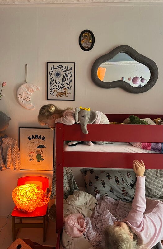 ecoBirdy Marine mirror, stony grey, decoration image