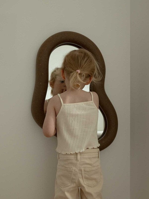ecoBirdy Marine mirror, coffee brown, decoration image