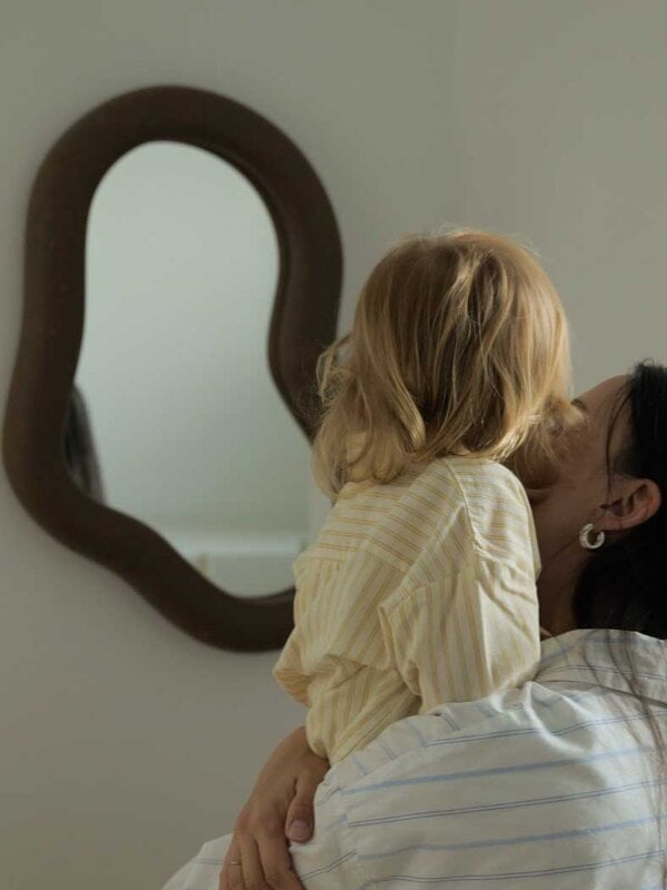 ecoBirdy Marine mirror, coffee brown, decoration image