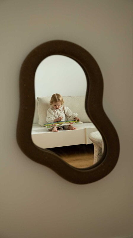 ecoBirdy Marine mirror, coffee brown, decoration image
