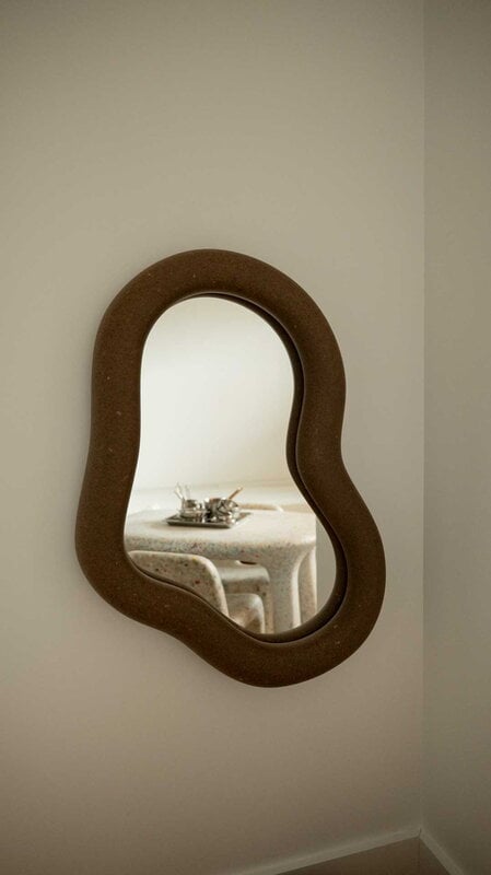 ecoBirdy Marine mirror, coffee brown, decoration image