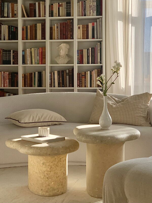 ecoBirdy Tavolino Marine, 40 cm, bianco sbiadito, immagine decorativa