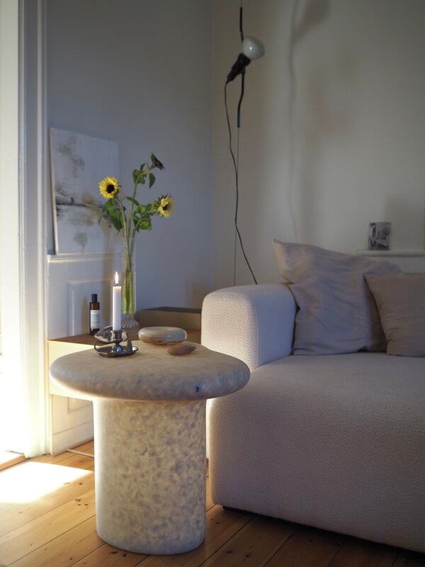 ecoBirdy Table basse Marine, 50 cm, gris pierre, image décorative