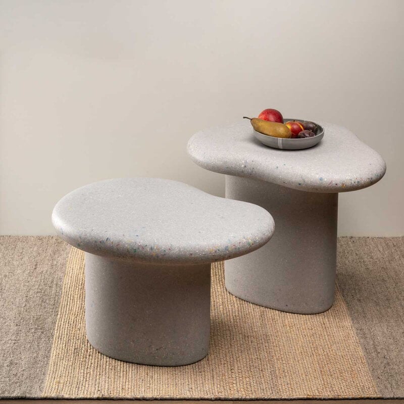 ecoBirdy Tavolino Marine, 40 cm, grigio pietra, immagine decorativa