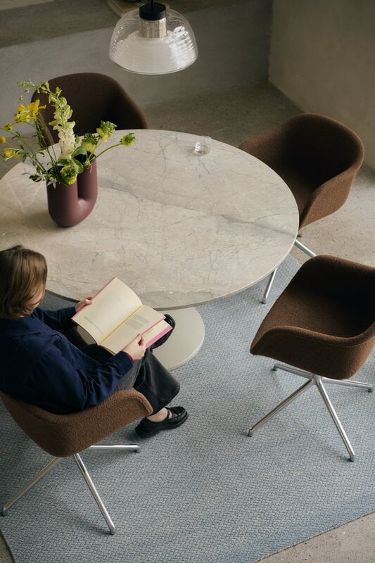 Muuto Midst table, 140 cm, grey marble - grey, decoration image
