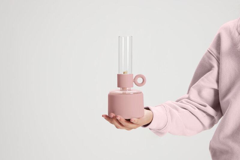 Fatboy Flamtastique XS öljylamppu, soft pink, sisustuskuva