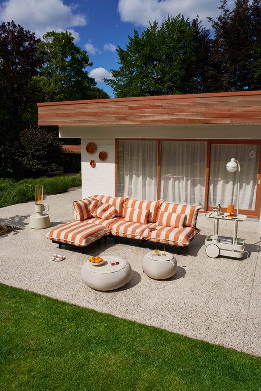 Fatboy Oreiller King, rayure orange crème, image décorative