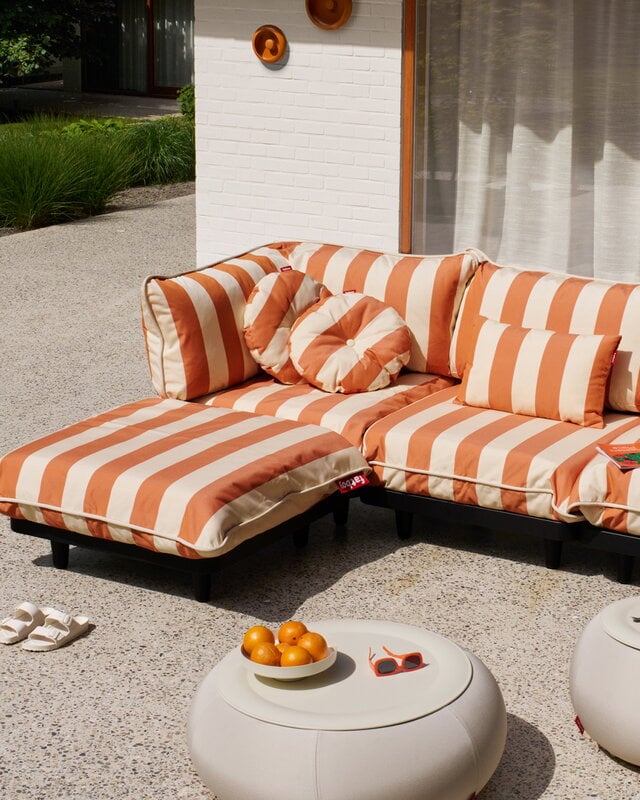 Fatboy Paletti hocker, stripe orange creme, decoration image