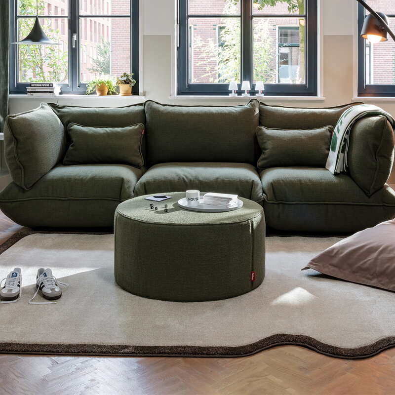 Fatboy Pfffh rahi, recycled bouclé leaf green, sisustuskuva