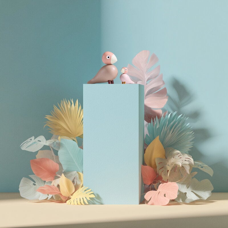 Kay Bojesen Denmark Songbird Liv & Lykke, soft pink, decoration image
