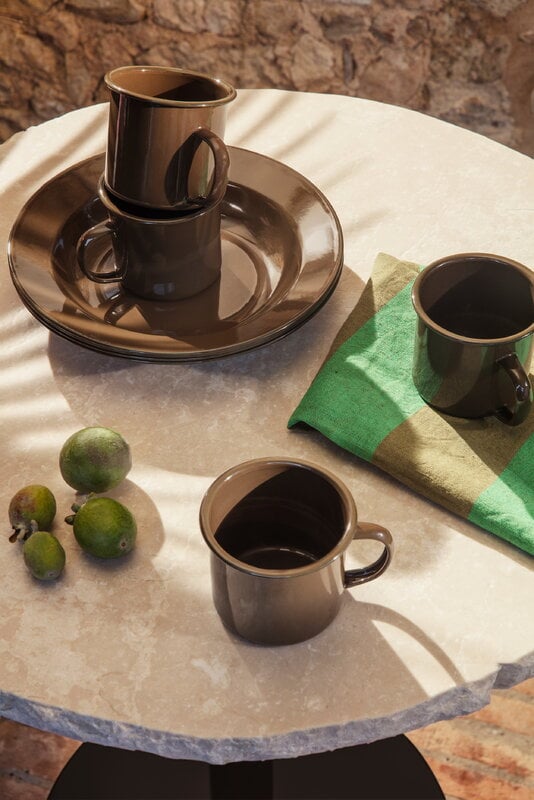 TEA COFFEE MUGS GREEN European Linen Dishtowels - Exclusive