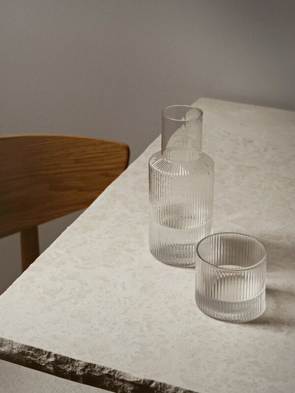 Ferm Living Ripple karahvisetti, pieni, mattalasi, näkymä 4