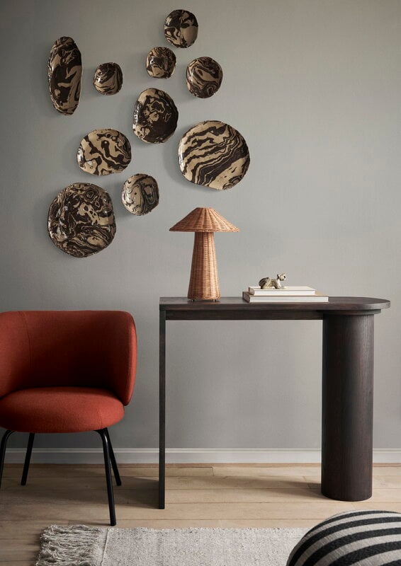 Ferm Living Pylo console table, dark stained oak, decoration image