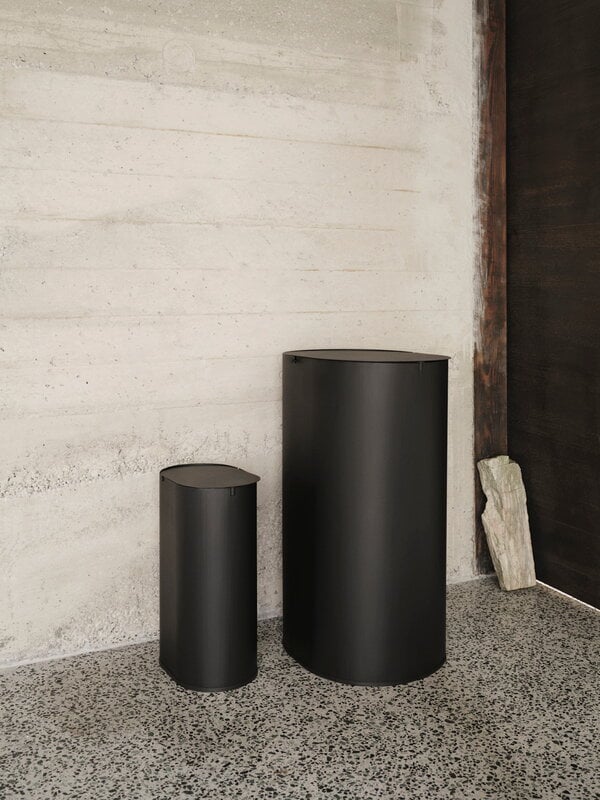 Ferm Living Enkel bin, grande, negro, imagen de decoración