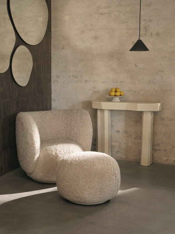 Ferm Living Rico rahi, Sheepskin Moonlight, näkymä 3