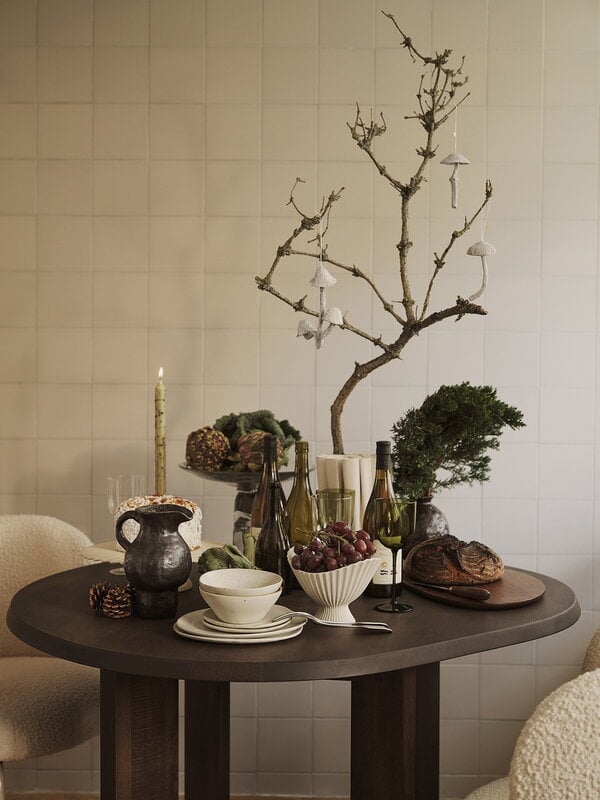Ferm Living Flow kulho, M, luonnonvalkoinen, näkymä 10