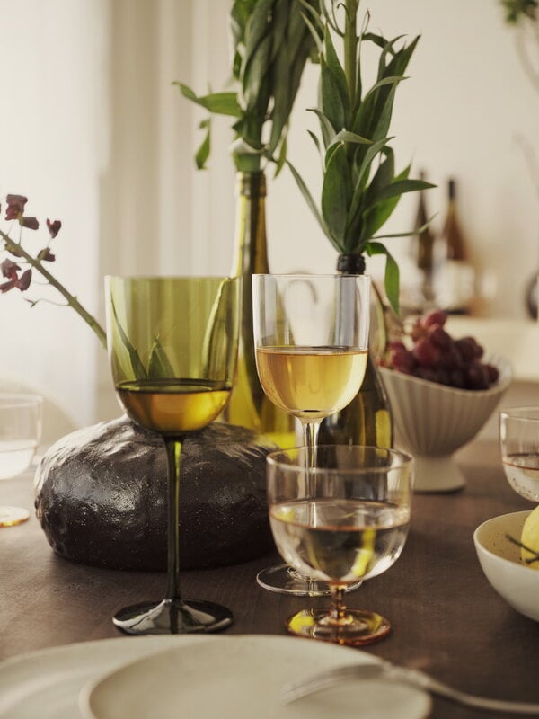 Ferm Living Host white wine glasses, set of 2, blush, view 5